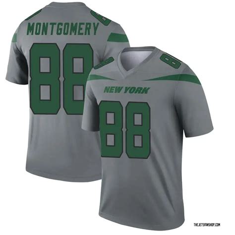 Nike Ty Montgomery New York Jets Youth Legend Gray Inverted Jersey