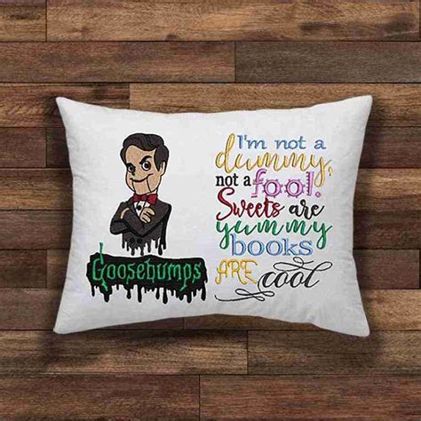 Goosebumps Slappy the Dummy with quote embroidery design 12" x 8 ...