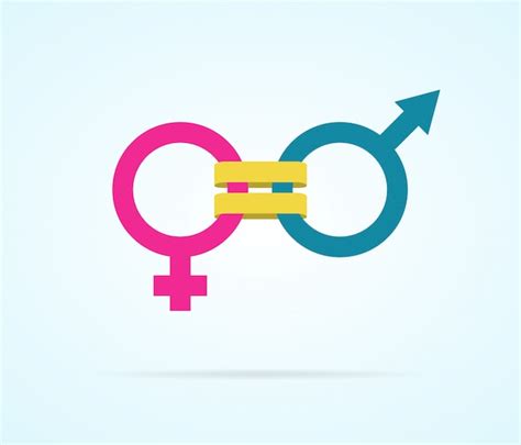 Premium Vector | Concept of gender equality with gender symbols