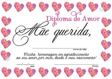 Diploma Para Dia Das Mães - 20 Modelos de Diploma para o dia das mães prontos para imprimir ...