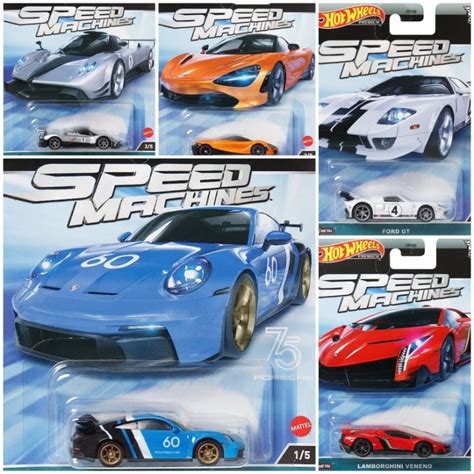 Hot Wheels Speed Machine Porsche Gt Lamborghini Veneno Mclaren S Pagani Zonda R