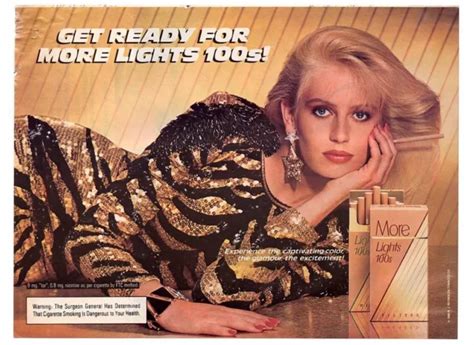 VINTAGE MAG PRINT Ad S MORE LIGHTS S Cigarettes Sexy Blonde PicClick UK