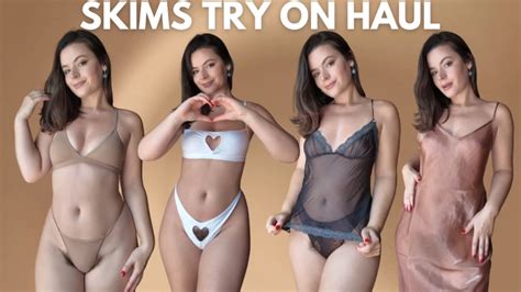 Dharmajonesxxx Nude SKIMS Lingerie Try On Haul ManyVids