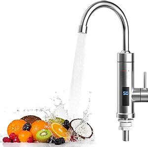 Stainless Steel Electric Instant Hot Water Faucet Rotatable Digital Display S Instant