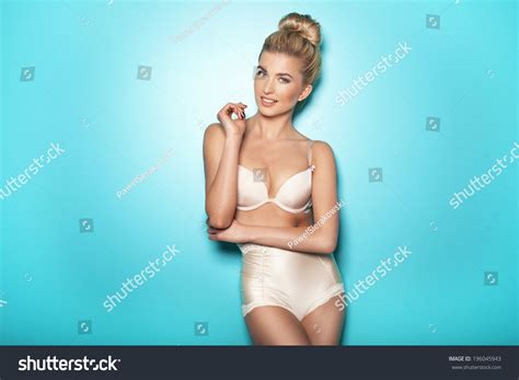 Sensual Beautiful Blonde Woman Posing Sexy Stock Photo Shutterstock