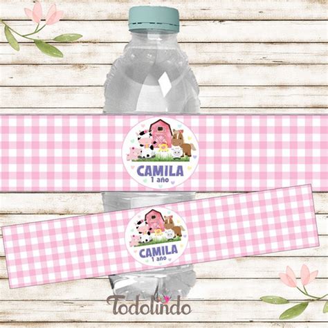 Etiquetas P Botella De Agua Personalizadas Mesa De Dulces Mercadolibre