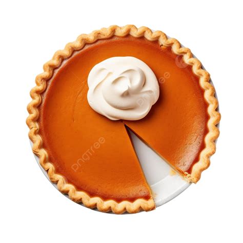 American Homemade Pumpkin Pie Thanksgiving Food Top View Flat Lay