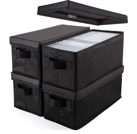 Uentip Cd Storage Boxes Pack Of 2 Cd Case Holder 132 X59 X 53