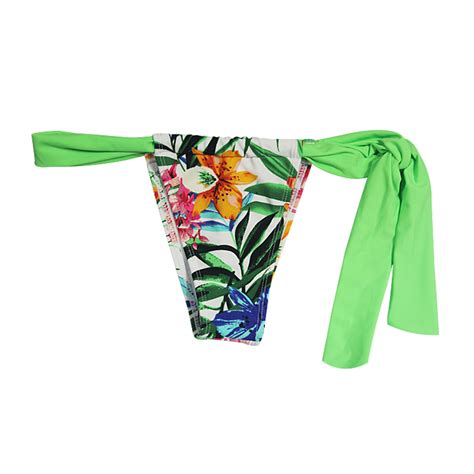 Bikini Bottoms With Tie Lit Swimwear