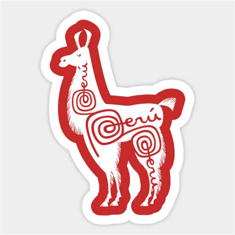 Peru Alpaca Peru Sticker Teepublic
