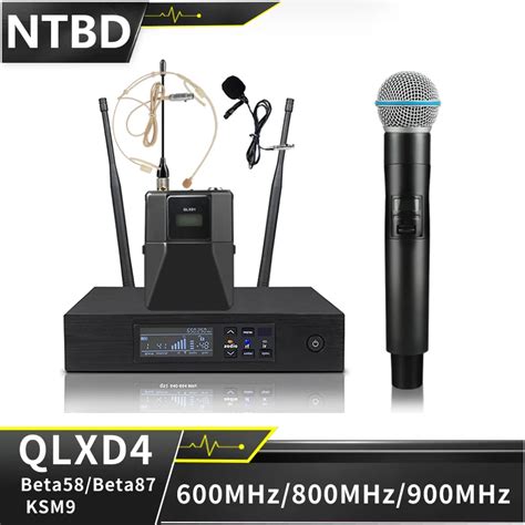 Ntbd Ensemble Complet Professionnel Microphone Sans Fil Qlxd Beta