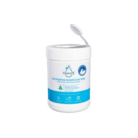 Cleanlife Multipurpose Disinfectant And Detergent Wipes Tall Canister