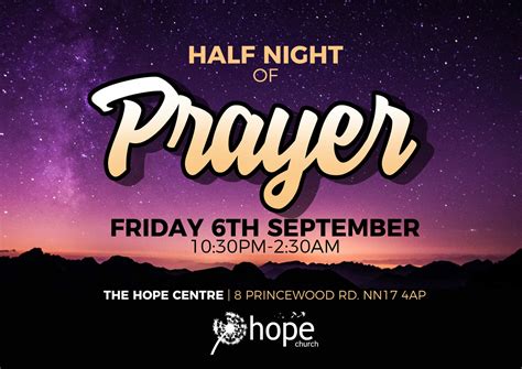 Half Night Of Prayer Sept19 Copy Hope Church Corby