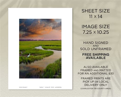 Lowcountry Sc Art Print Beaufort Tidal Creek Etsy