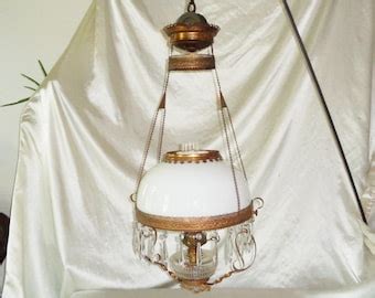 Antique Victorian Bradley And Hubbard Hanging Oil Lamp Etsy