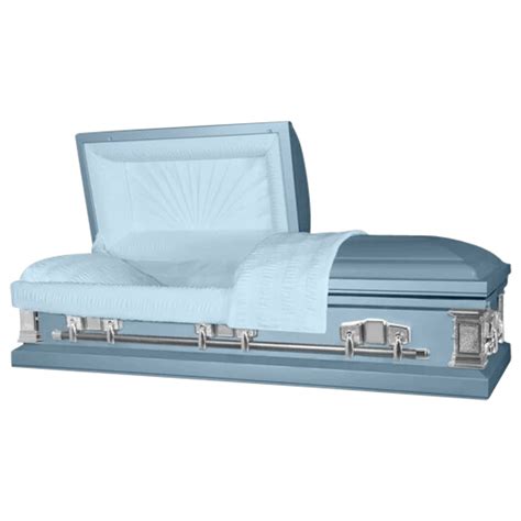 Satin Series | Light Blue Steel Casket with Light Blue Interior – Titan ...