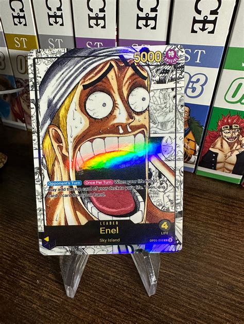 Enel Yellow Manga Custom Leader One Piece Card Game Tcg Etsy