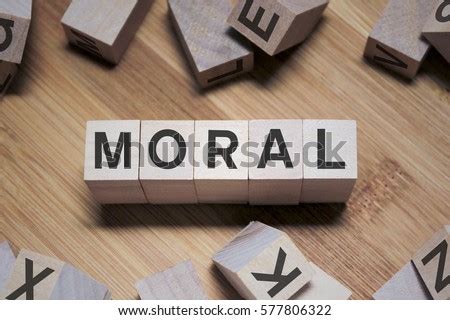 Moral Word Written Wooden Cube Stock Photo 577806322 Shutterstock