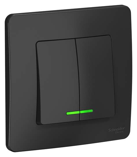 Выключатель двухклавишный с подсветкой с рамкой Schneider Electric ...