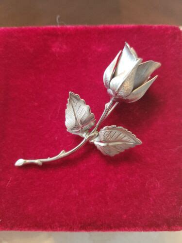 Vintage Giovanni Rose Brooch Gem