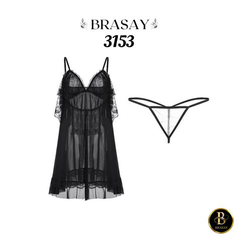 Jual Brasay Lingerie Wanita G String Tali Spaghetti V Neck Renda