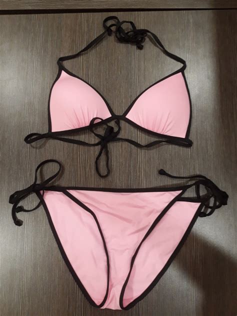 Neon Pink Bikini Set Women S Fashion Swimwear Bikinis Swimsuits On