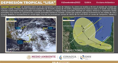 Conagua Clima On Twitter Lisa Se Desplaza Sobre El Sur De Campeche