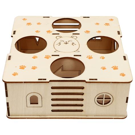 Puzzles Toy Mice Tunnel House Hamster Maze Pet Pipeline Wooden
