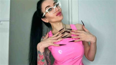 New Color Long Nails Sharp Stilettos Long Fingers S And Hot Handjobs With Spit Pink Pvc