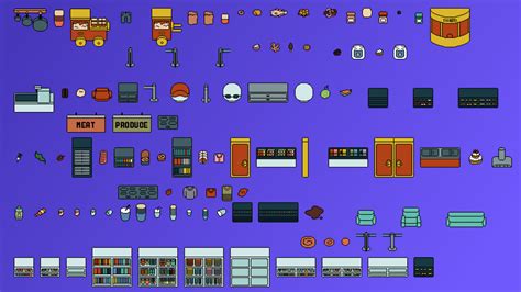 Top Down Interior A Premium Asset Pack To Build Games With Gdevelop
