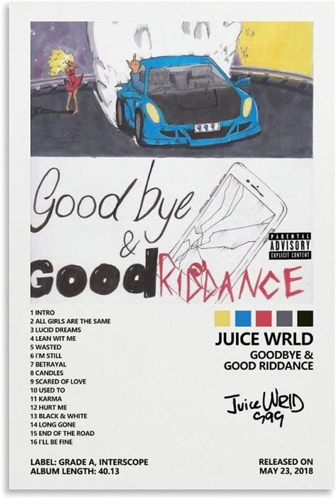 Goodbye And Good Riddance Album Cover Poster For Bedroom Aesthetic Canvas
