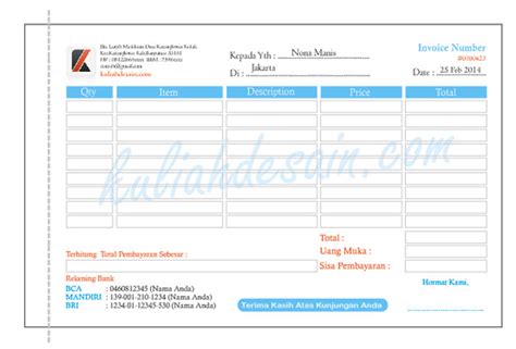 Desain Nota Keren 56 Koleksi Gambar