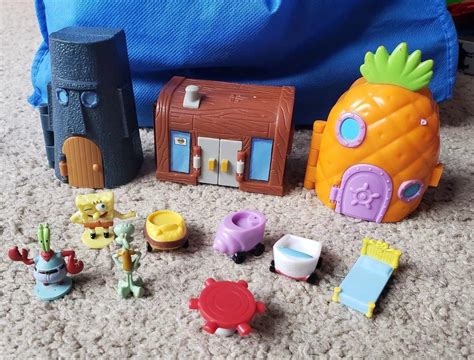 Simba Spongebob Squarepants Bikini Bottom Mini Playsets Krabby Patty Squidwardx