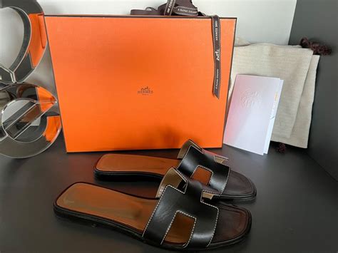 Original Hermes Oran Sandalen Noir Kaufen Auf Ricardo