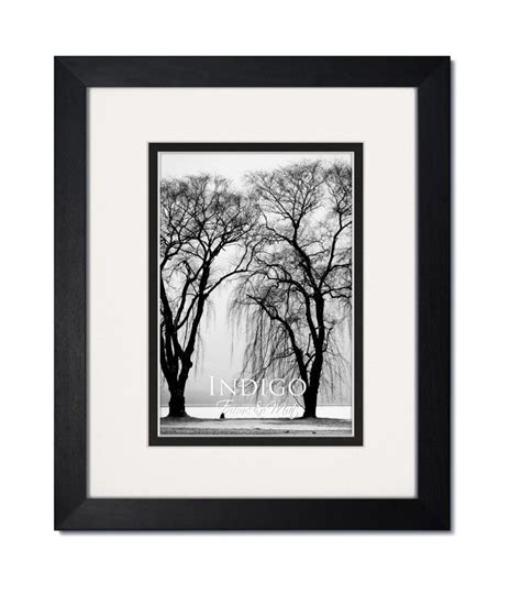 Gallery Ii Black Hardwood Frame With White Over Black Mat Indigo