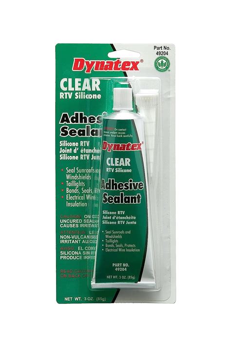 Dynatex 49204 Clear Rtv Silicone Adhesivesealant 3 Oz