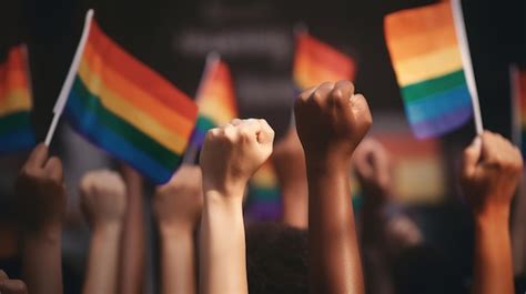 Premium AI Image LGBT Flag Banner LGBTQ Poster Lesbian Gay Bisexual Etc Symbol Generative Ai