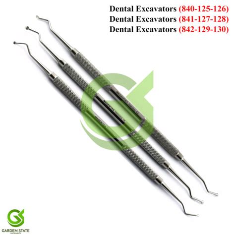Set Of 3 Surgical Spoon Excavator Dental Restorative Tooth Cavity