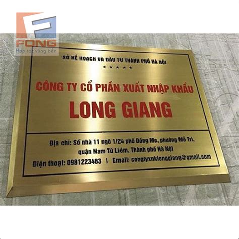 Biển Công Ty Inox Vàng Gương Tân Hoàng Phong