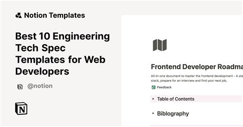 Best 10 Engineering Tech Spec Templates For Web Developers Notion