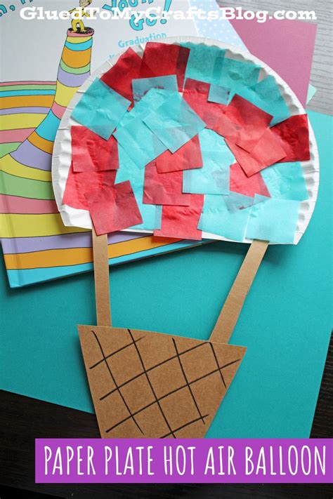 Dr Seuss Inspired Paper Plate Hot Air Balloon Hot Air Balloon Craft Balloon Crafts