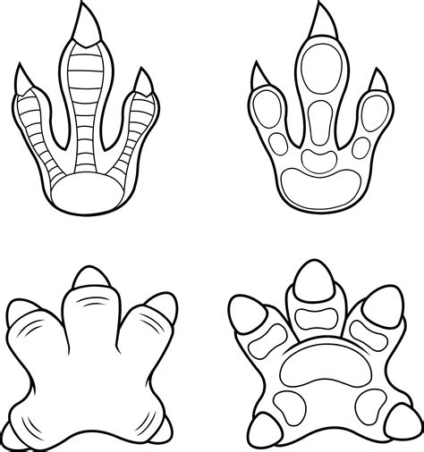 Patas De Dinossauros Para Imprimir