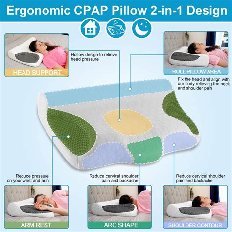 CPAP Pillow, Memory Foam CPAP Pillow for Side Sleepers, Sleep Apnea