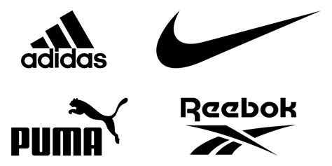 Popular Sportswear Manufacturer Logos Adidas Nike Puma And Reebok