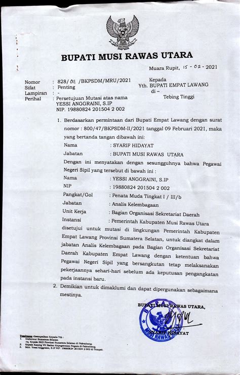 Detail Contoh Surat Permohonan Mutasi Pns Antar Skpd Koleksi Nomer 31