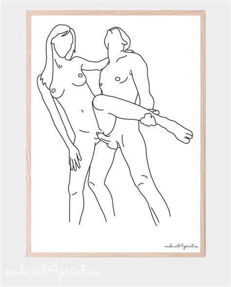 Hi Nude Line Art Prints For Sexy Bedroom Interior Decoration Or Lover