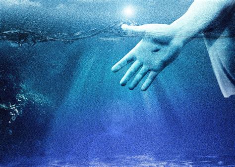 Jesus Reaching Into Water Digital Background Print Etsy
