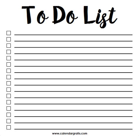 To Do List Template Printable Free | Weekly To-Do Planner Notebook ...