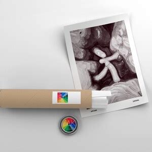 Mature Gay Wall Art Black White Nude Males Print LGBTQ Decor Erotic Queer Art Same Sex