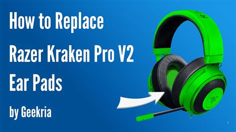 How To Replace Razer Kraken Pro V2 Headphones Ear Pads Cushions Geekria Youtube